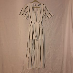 Striped Skirted Romper